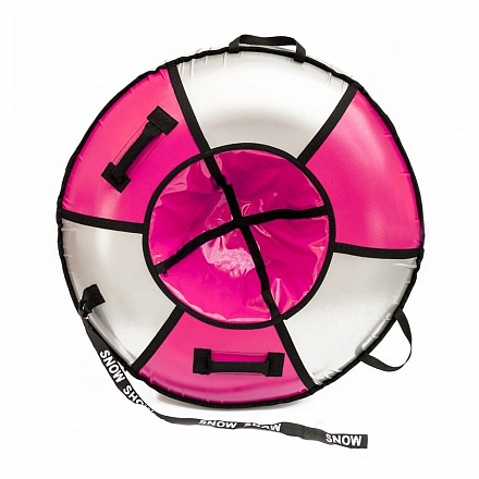 Санки надувные Тюбинг Элит розовый, диаметр 105 см. 